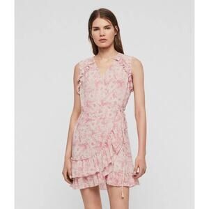 All Saints Priya Rosa Wrap Mini Dress